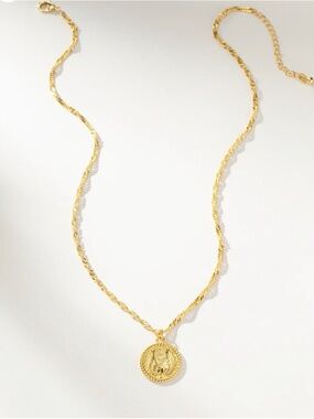 Uncommon James Gold Medallion Angel Wings Necklace